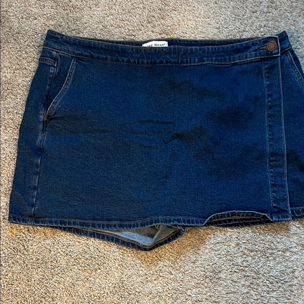 Dark Blue Denim Skort